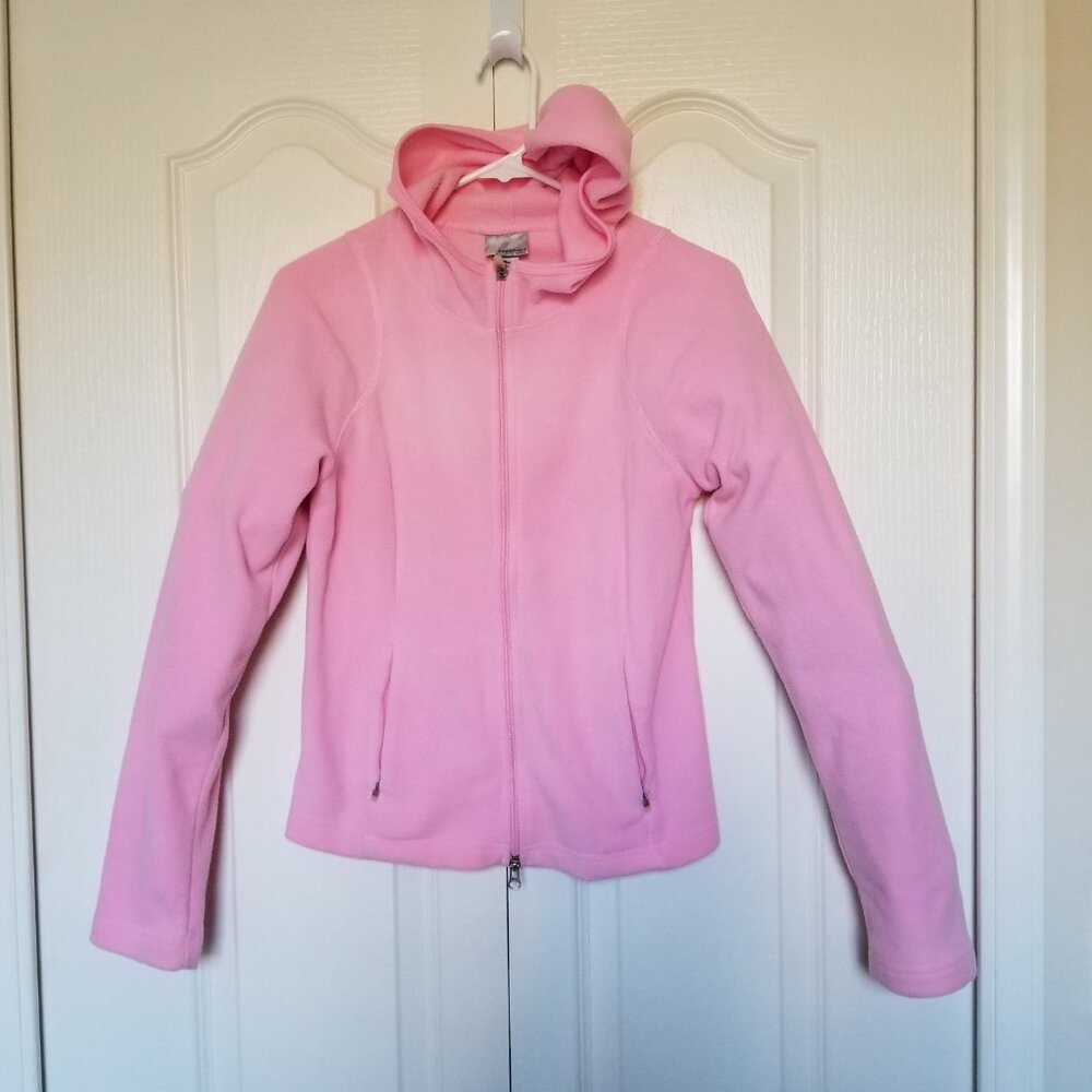 Prospirit Athletic Gear Soft Fleece Pink Dual Open Zip-up Hoodie w/Pockets-Small